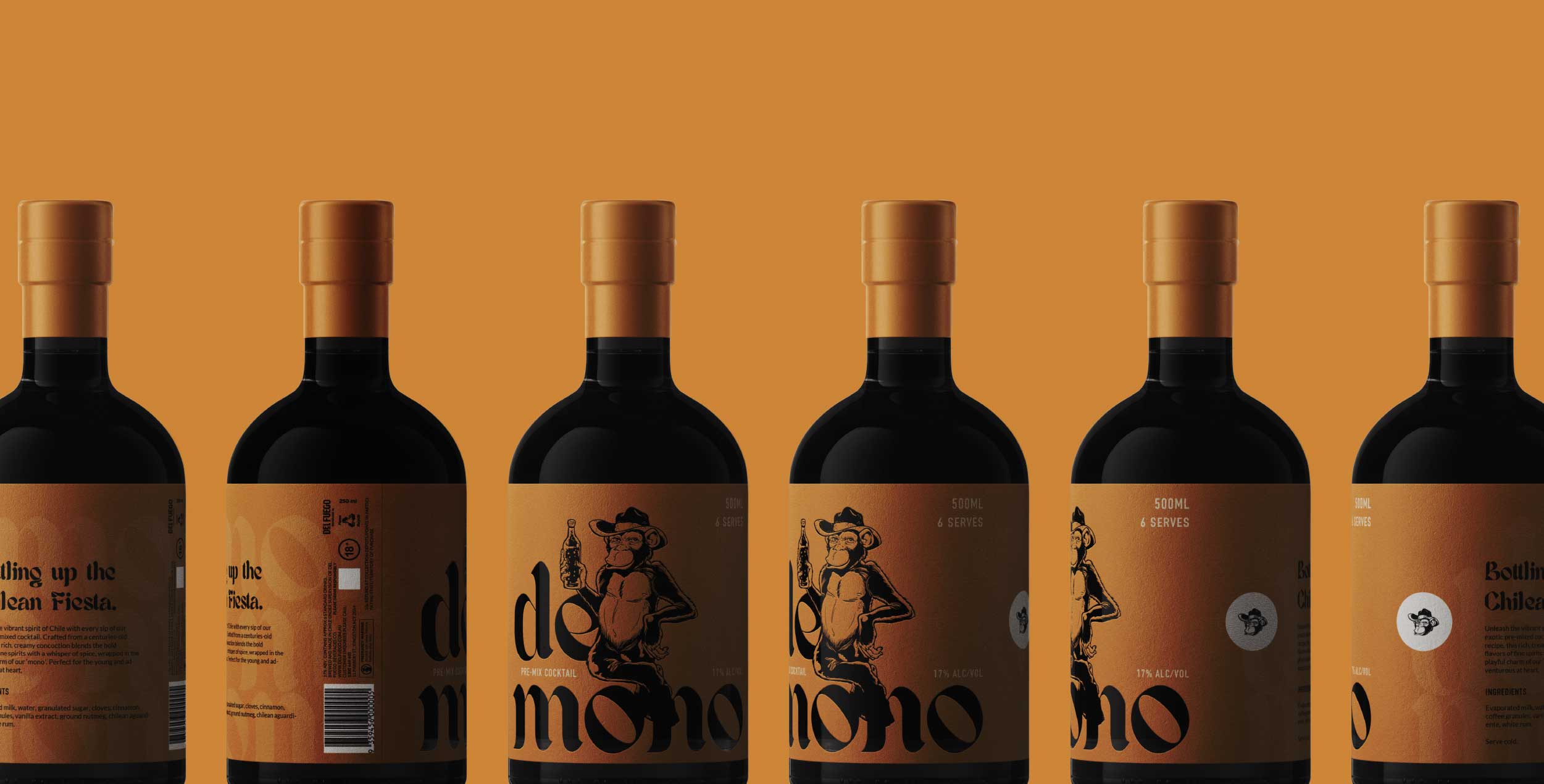 Creative bottle branding design by Perth design studio, Boast Studio