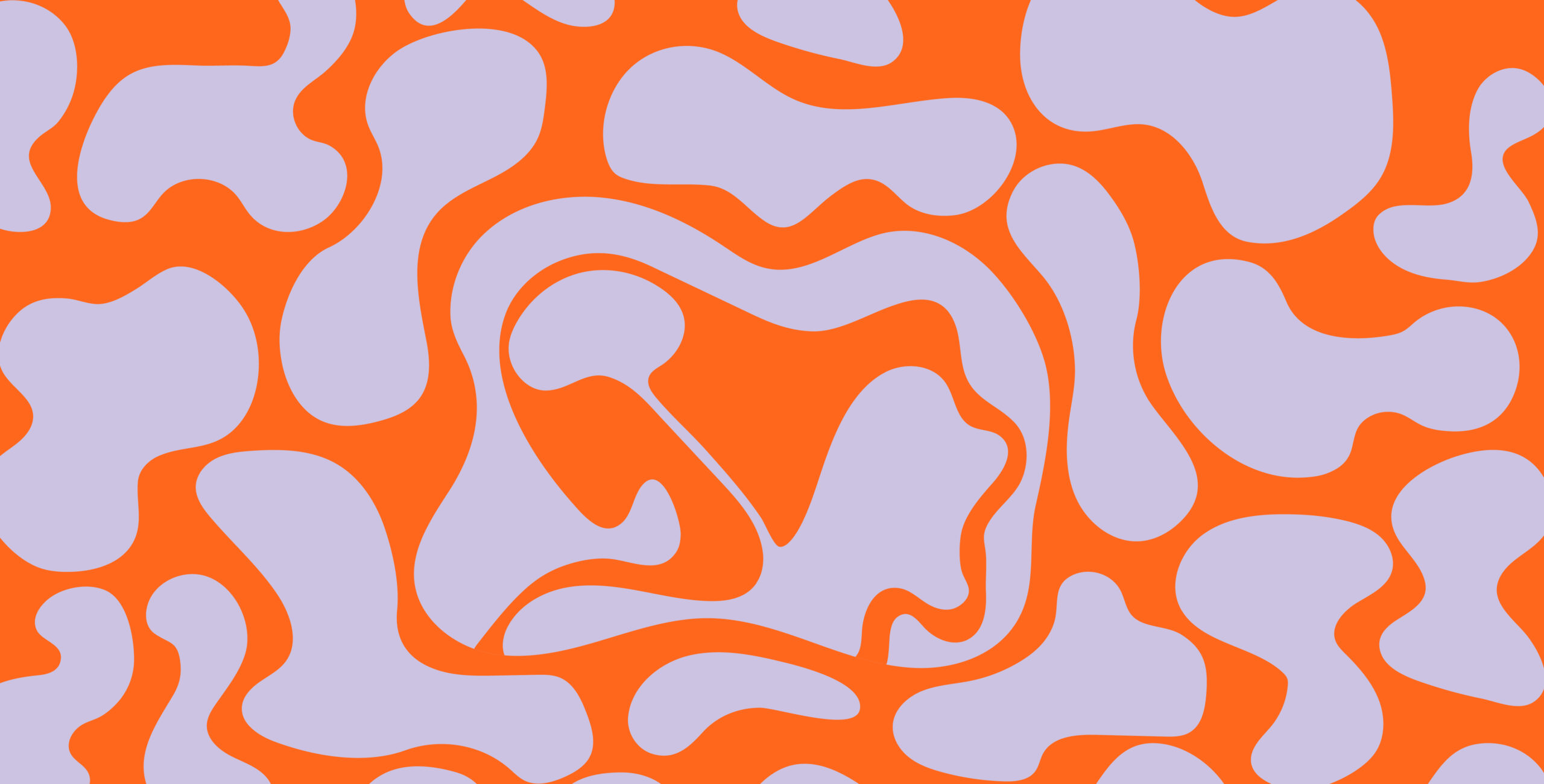 purple pattern design with vibrant orange background